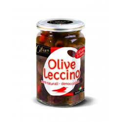 Oliwki Leccino z dodatkiem peperoncino, drylowane 290 g